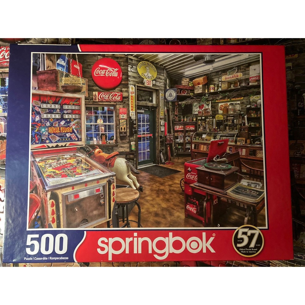 Good Nabor Store By Springbok 500 Piece Jigsaw Puzzle Coca Cola Items Complete